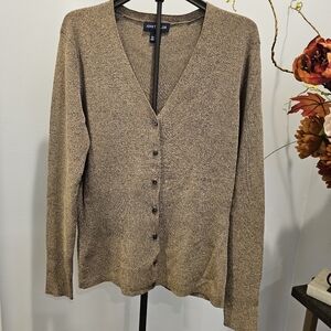 Ann Taylor Brown Button Up Cardigan Sweater Size Small